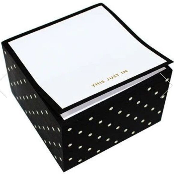 Kate Spade New York Black Dot Sticky Note Cube! - Picture 6 of 6